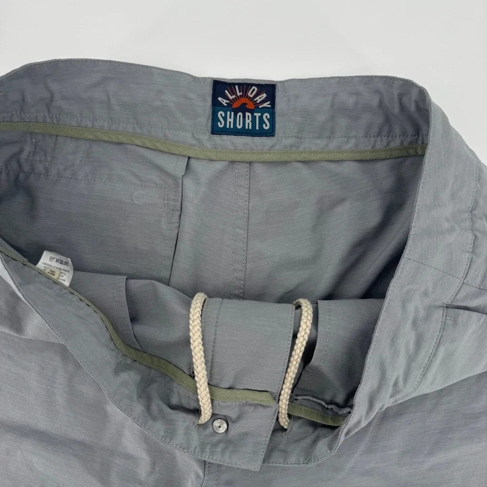 Faherty All Day Shorts Mens 34 Grey Hybrid Performance Boardshorts Quick Dry